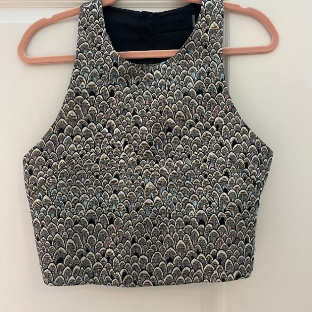 Metallic Crop Top, Size M